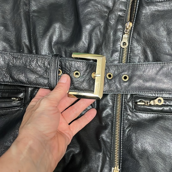 Vintage leather quilted moto jacket - Picture 2 of 12
